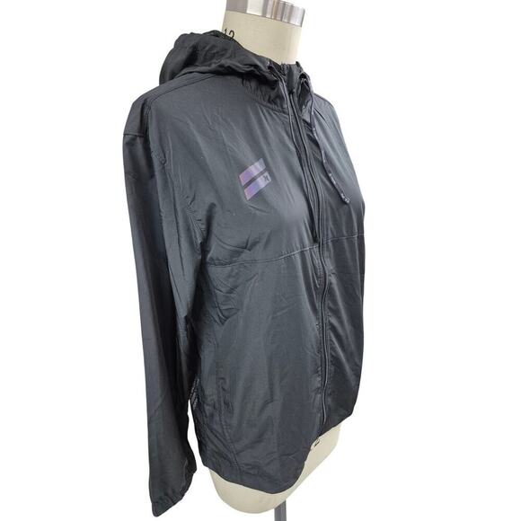 NWT Hurley Black Water Repellent Windbreaker 100% Polyester Sz M - Picture 2 of 6